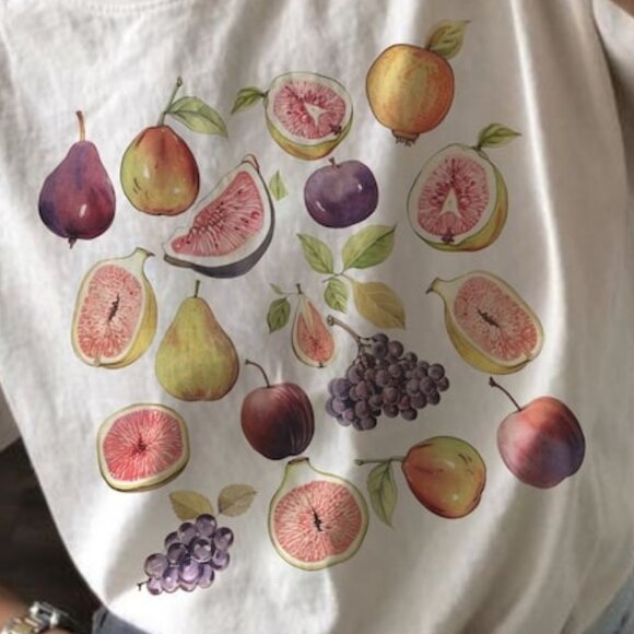 Fig Shirt Fruit Graphic Shirt Fig Graphic Tees For Women Fig T Shirt - Picture 2 of 4